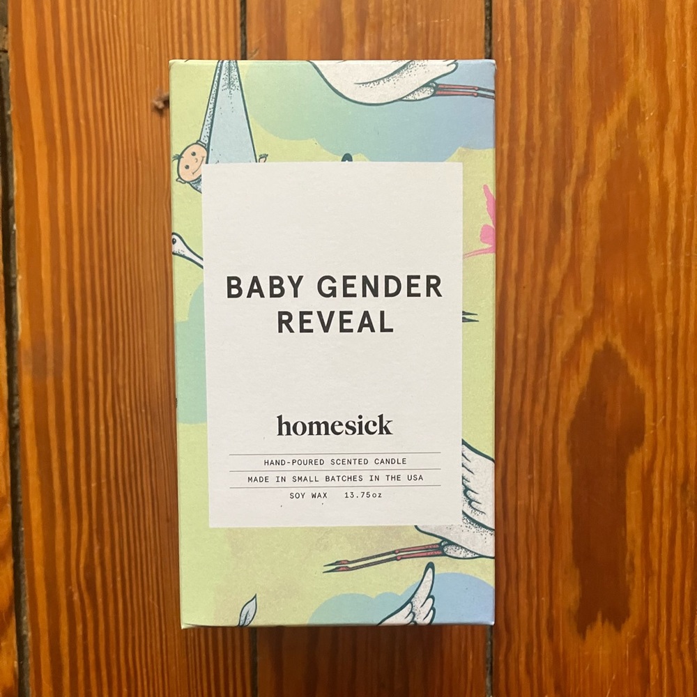 Homesick Girl Baby Gender Reveal Candle